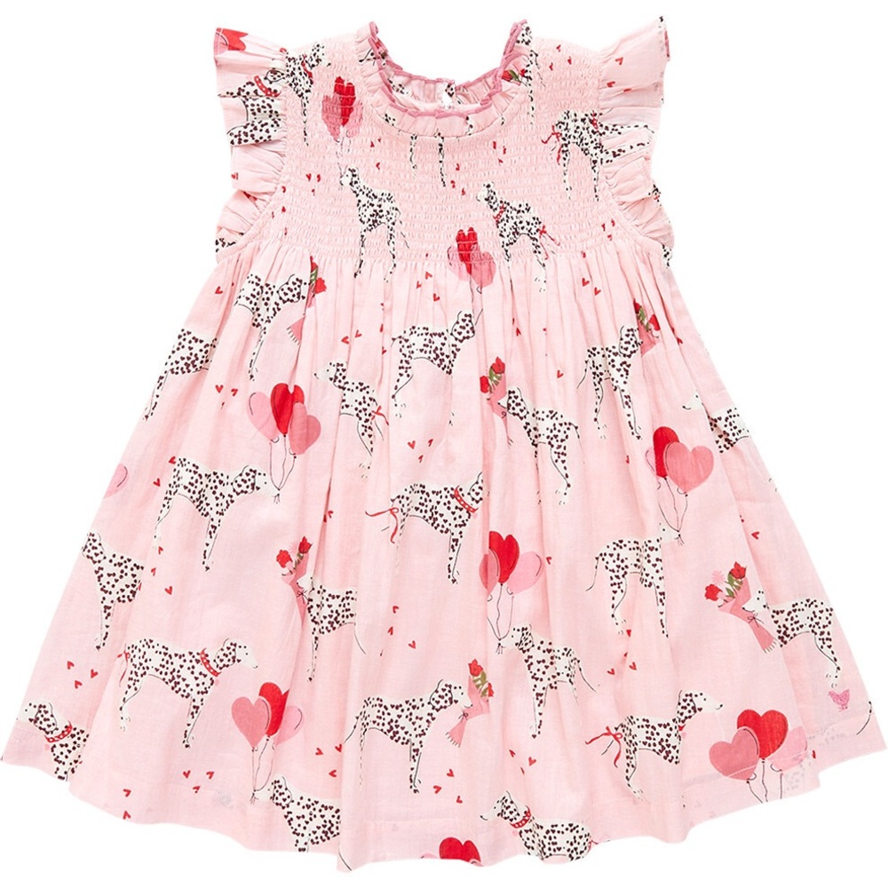 Pink Chicken Dalmatian Kids Dress and Bloomers Set